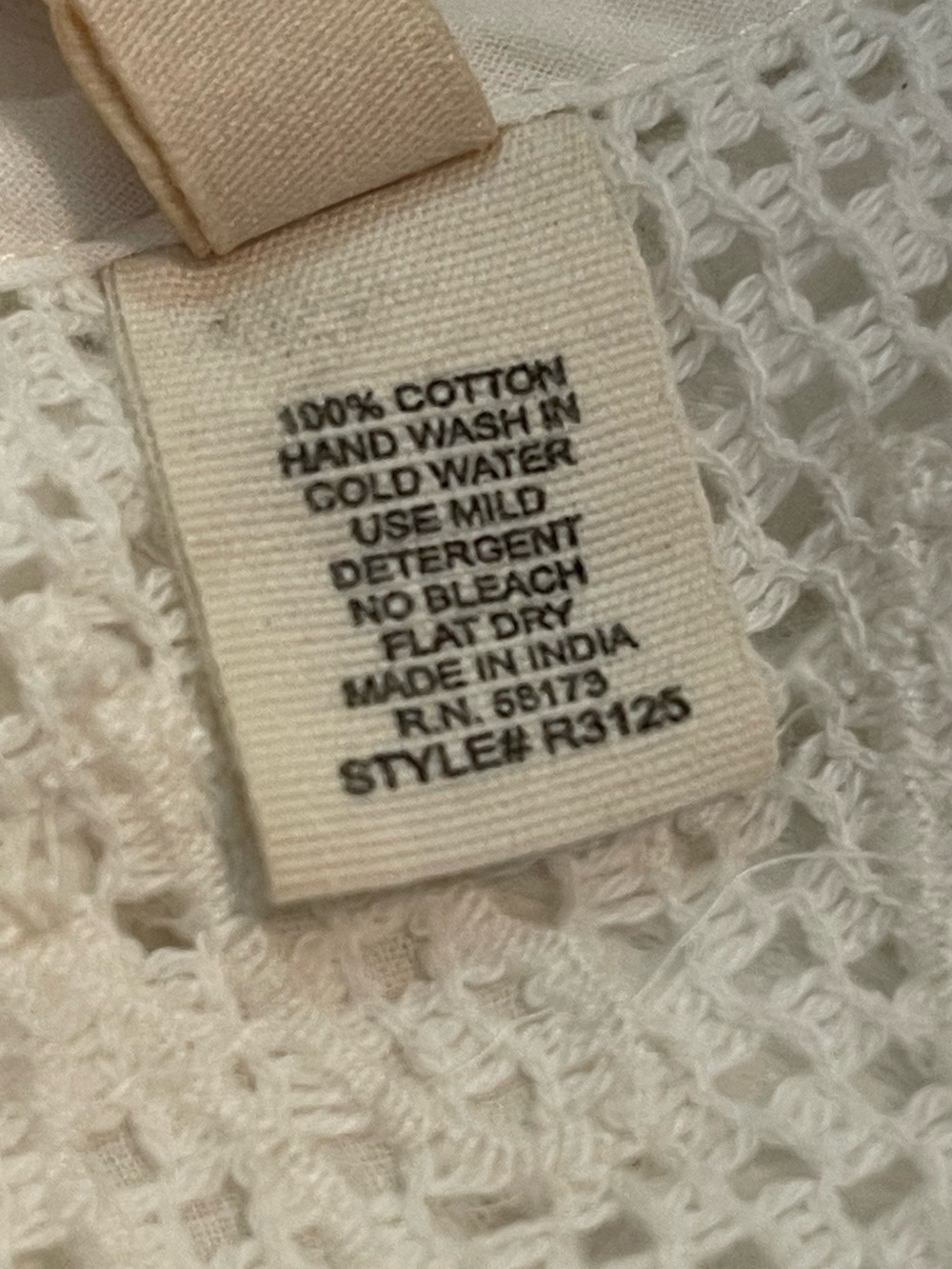 RAGA White Cotton Crochet Boho Tunic/Cover-Up - Picture 15 of 16